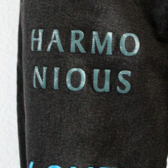 Shein High Rise Slogan Graphic Distressed Black Jean Size L - Picture 3 of 13